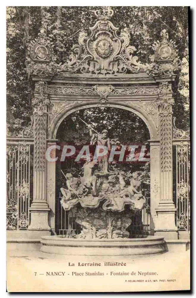 NANCY - Place Stanislas - Fontaine de Neptune — La Lorraine illustrée, n°7 - Frente