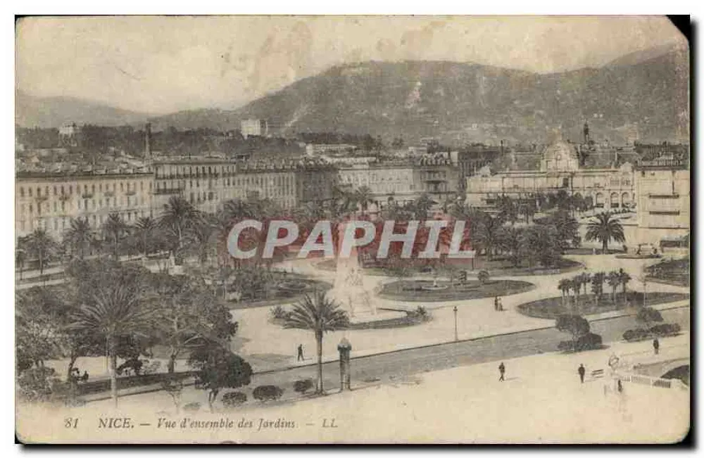 Nice — Vista geral dos Jardins — LL, n°81 - Frente