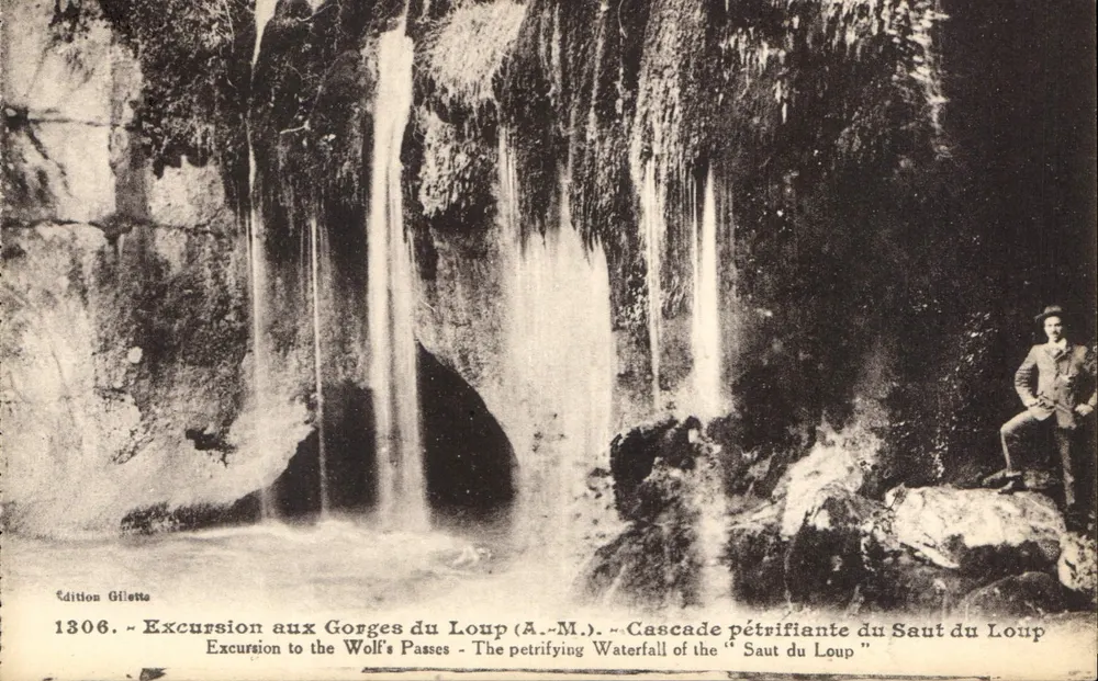 Gorges do Loup — Cachoeira petrificada do Saut du Loup — Edição Giletta, n° 1306 - Frente