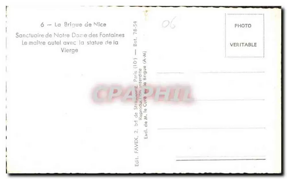 La Brigue de Nice — Wallfahrtskirche Notre Dame des Fontaines — Hauptaltar mit Statue der Jungfrau - Rückseite