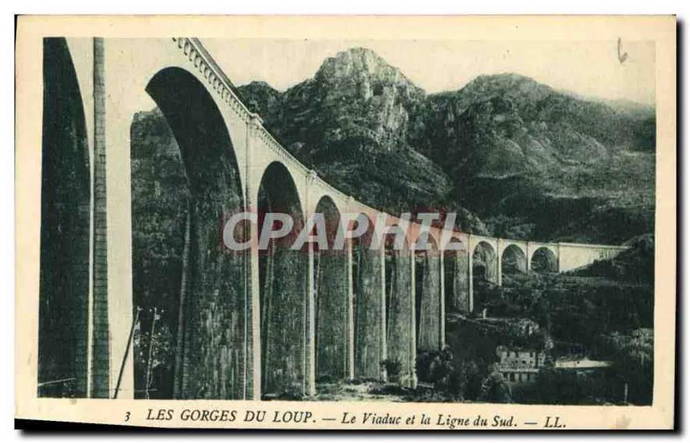 Die Schluchten des Loup — Der Viadukt und die Linie des Südens — LL. - Vorderseite