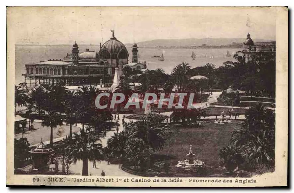 Nice — Jardins Albert 1er und Casino de la Jetée — Promenade des Anglais - Vorderseite