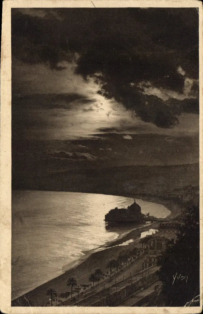 La Baie des Anges bei Sonnenuntergang — NICE (Alpes-Maritimes) — Les Éditions d'Art Yvon, n°93 - Vorderseite