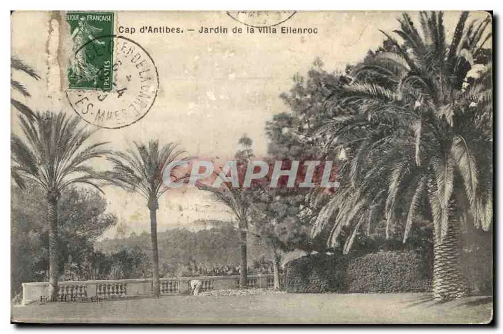 Cap d'Antibes — Jardim da Villa Eilenroc — Editor não identificado - Frente