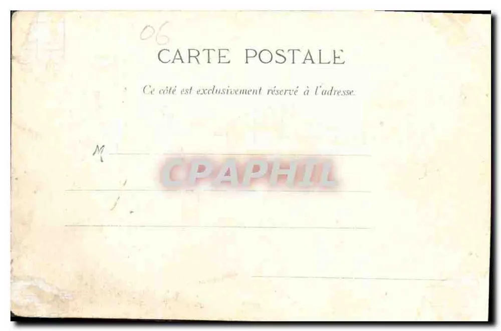 Nice, Jardim Público, A gruta — Editor Léon Rigat, n° 17599 - Verso