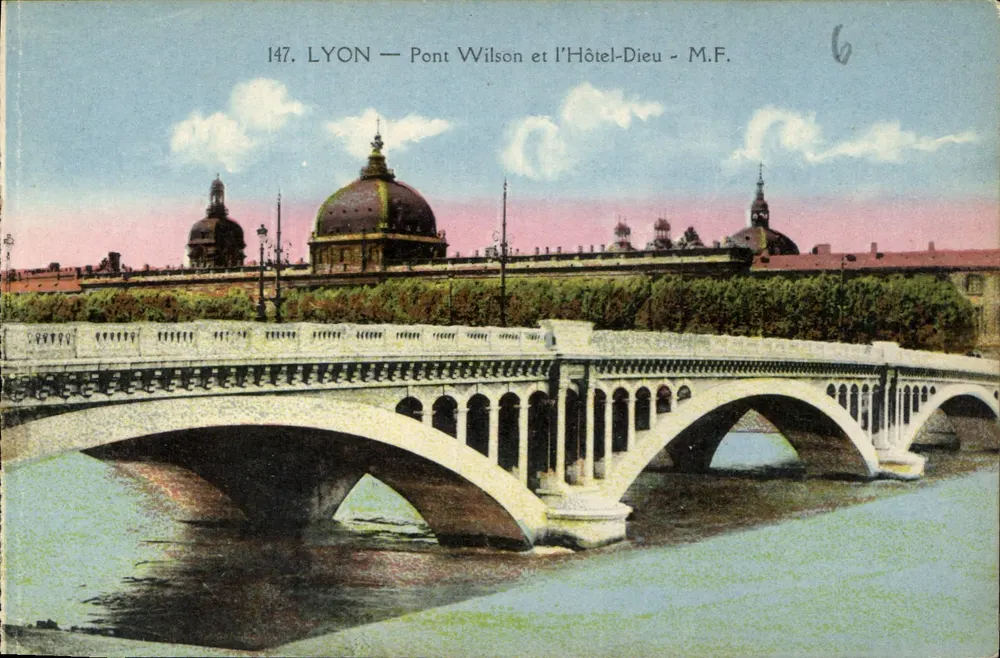 LYON — Brücke Wilson und das Hôtel-Dieu — M.F. - Vorderseite
