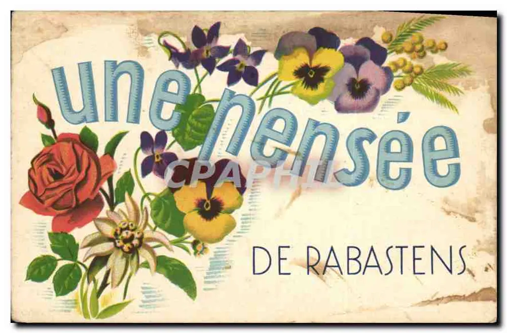 Uma pensativa — de Rabastens — Edição La Provence, Nice - Frente