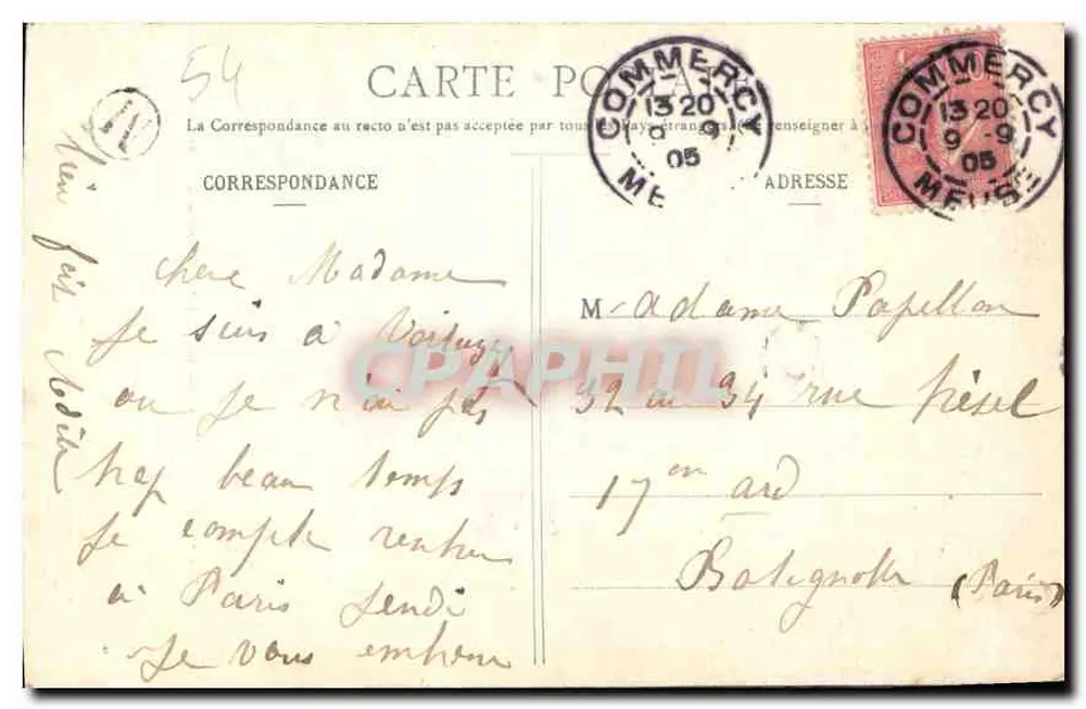 Grób Króla Stanisława w Bonsecours — Nancy — Fototypia A. Berberet & Cie, Nancy - Rewers