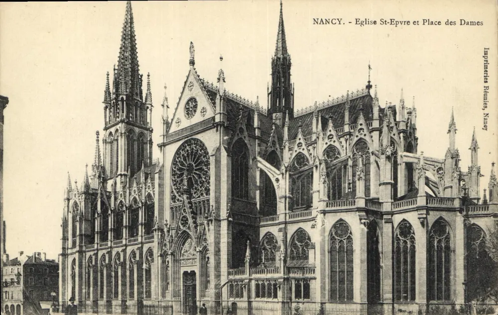 NANCY - Kerk van Sint Epvre en Plein der Dames — Gecombineerde Drukkerijen, Nancy - Voorkant