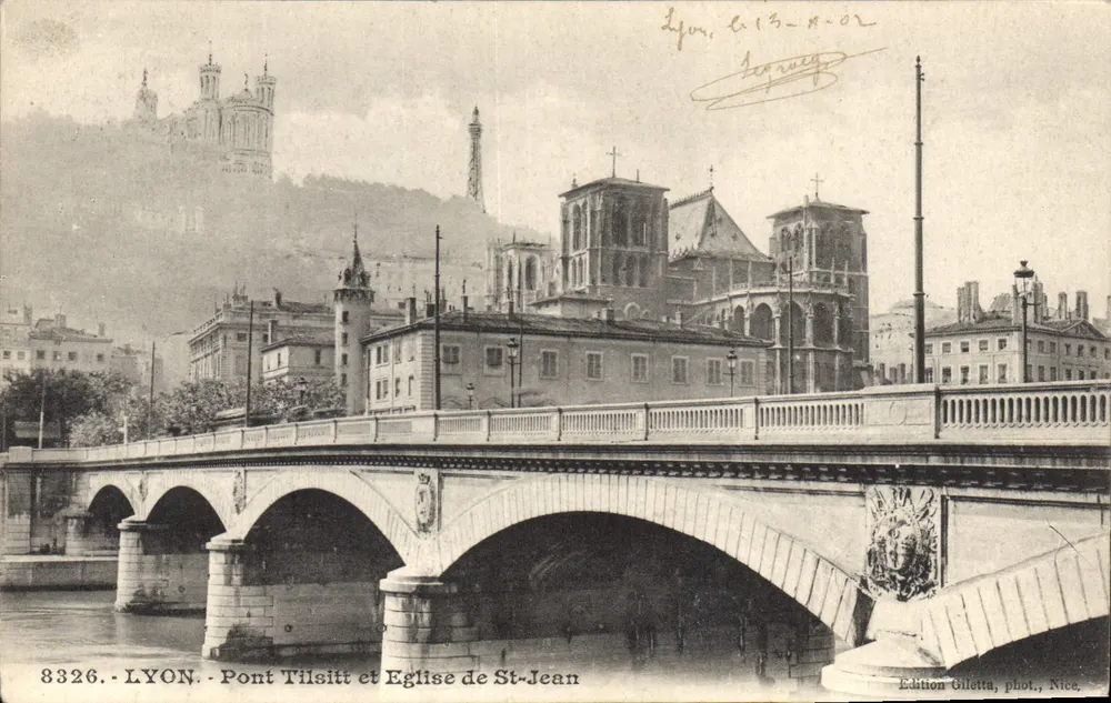 Lyon - Pont Tilsitt und Kirche St. Johann — Giletta-Ausgabe, Foto. Nice, n° 8326 - Vorderseite