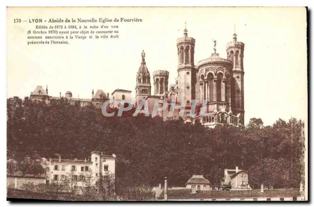 LYON — Ansicht der Kirche Fourvière — n° 170 - Vorderseite