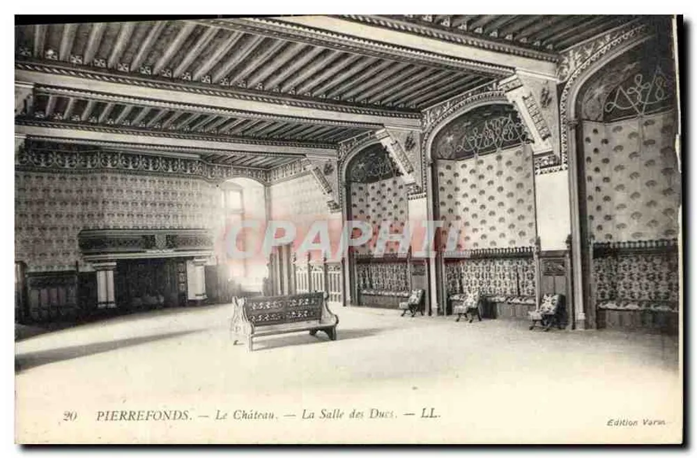 Pierrefonds — O Castelo — A Sala dos Duques — Edição Varin, n°20 - Frente