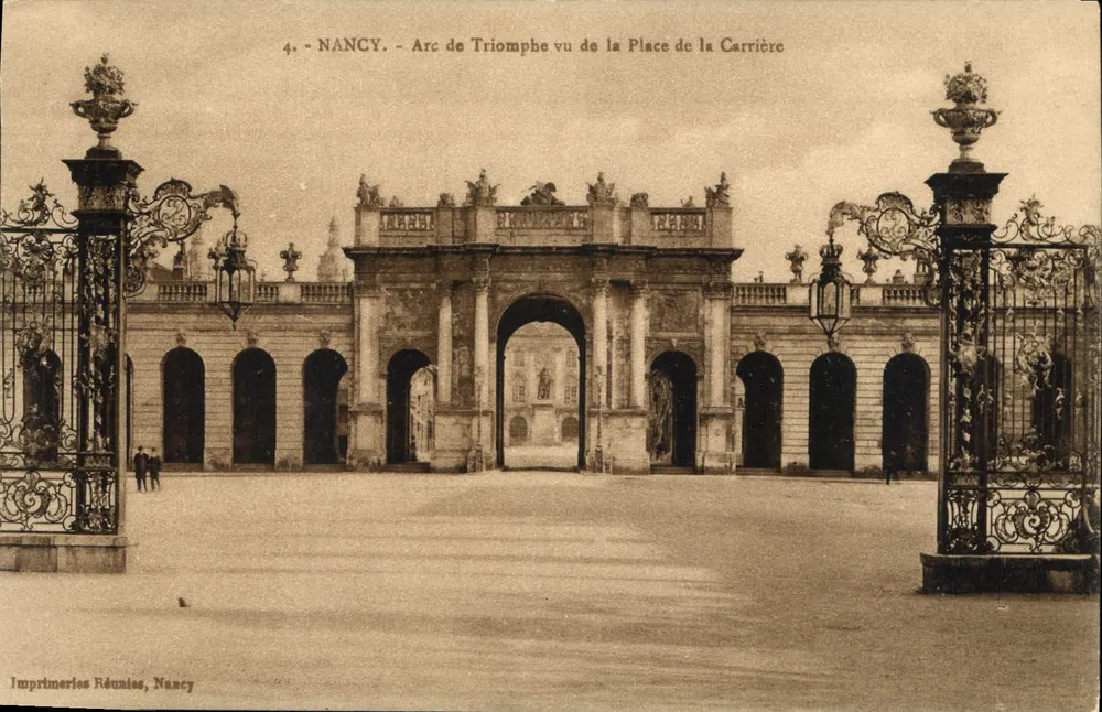 NANCY - Triumphbogen von der Place de la Carrière aus gesehen — Imprimeries Réunies, Nancy - Vorderseite