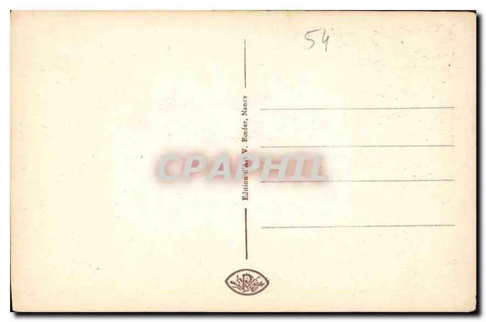 NANCY - Ansicht des Arc de Triomphe von der Place Carrée — Edition V. Reeder, Nancy, Nr. 204 - Rückseite