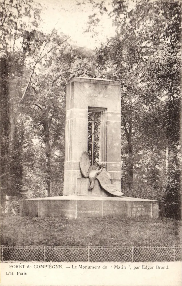 Foresta di Compiègne — Il Monumento del 'Matin', di Edgar Brand - Recto