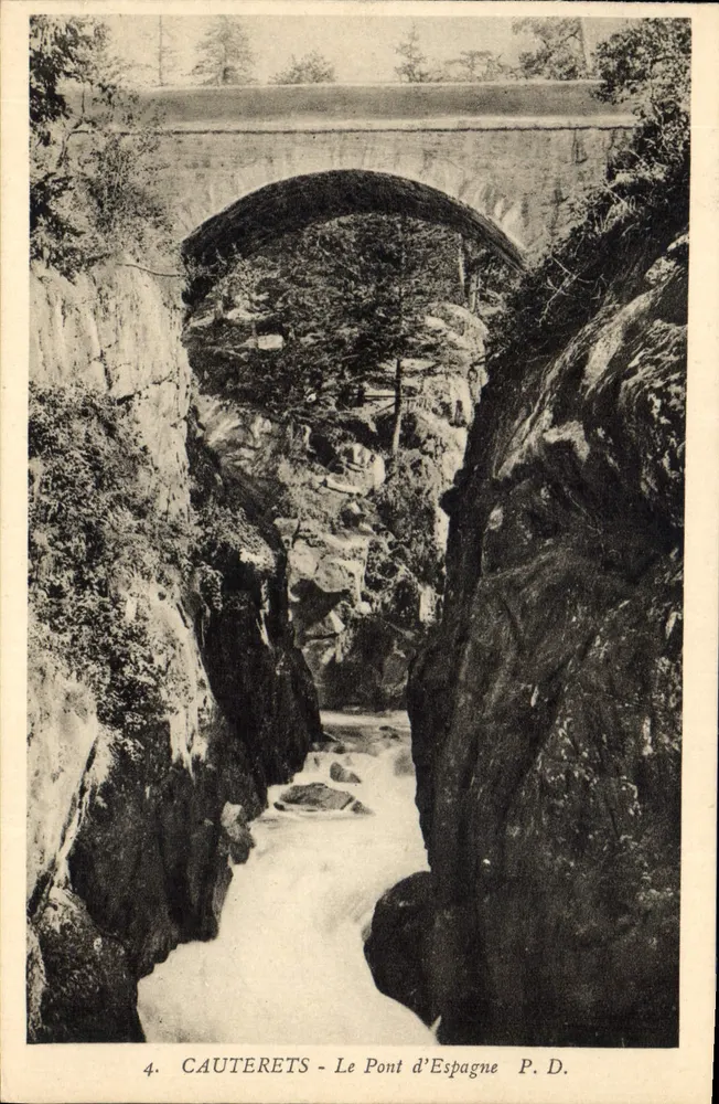Cauterets - O Ponte da Espanha — P.D. — n°4 - Frente