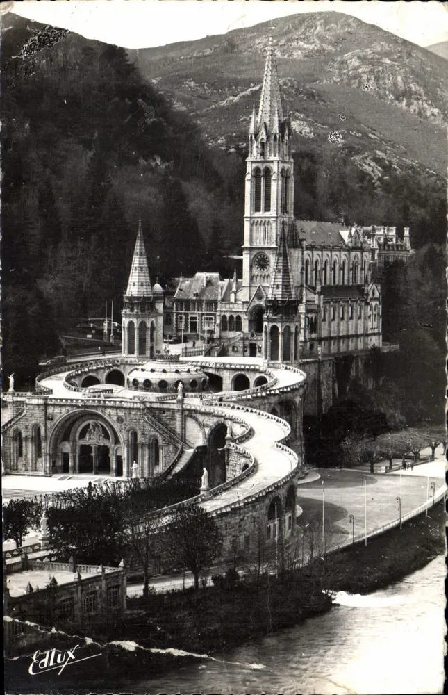 Lourdes — A Basílica e o Gave — Edlux - Frente
