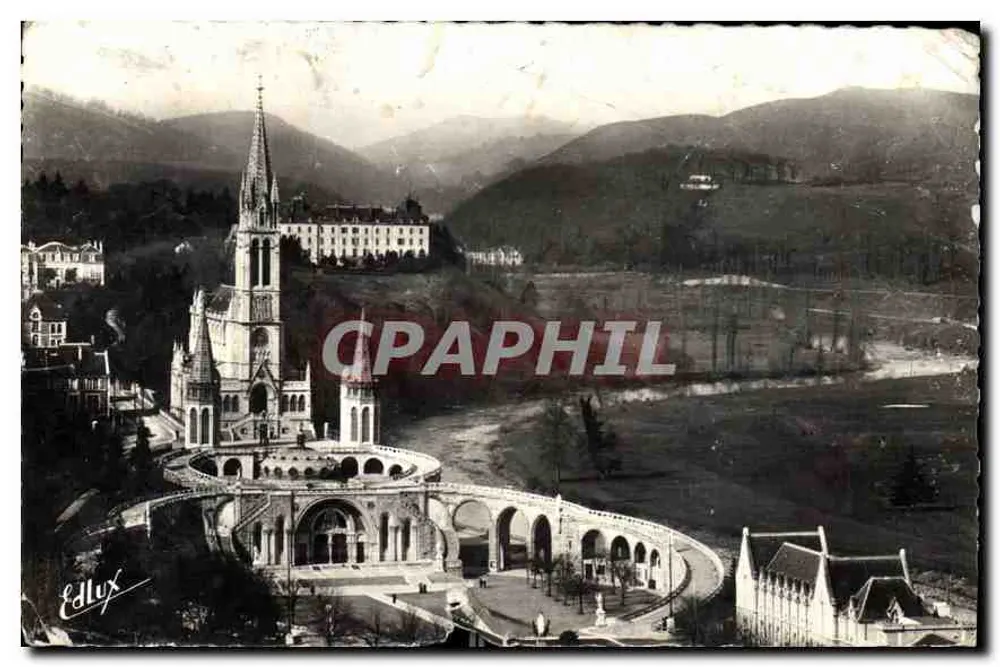 Lourdes — Basilika des Heiligen Herzens vom Château-Fort aus — Edlux - Vorderseite