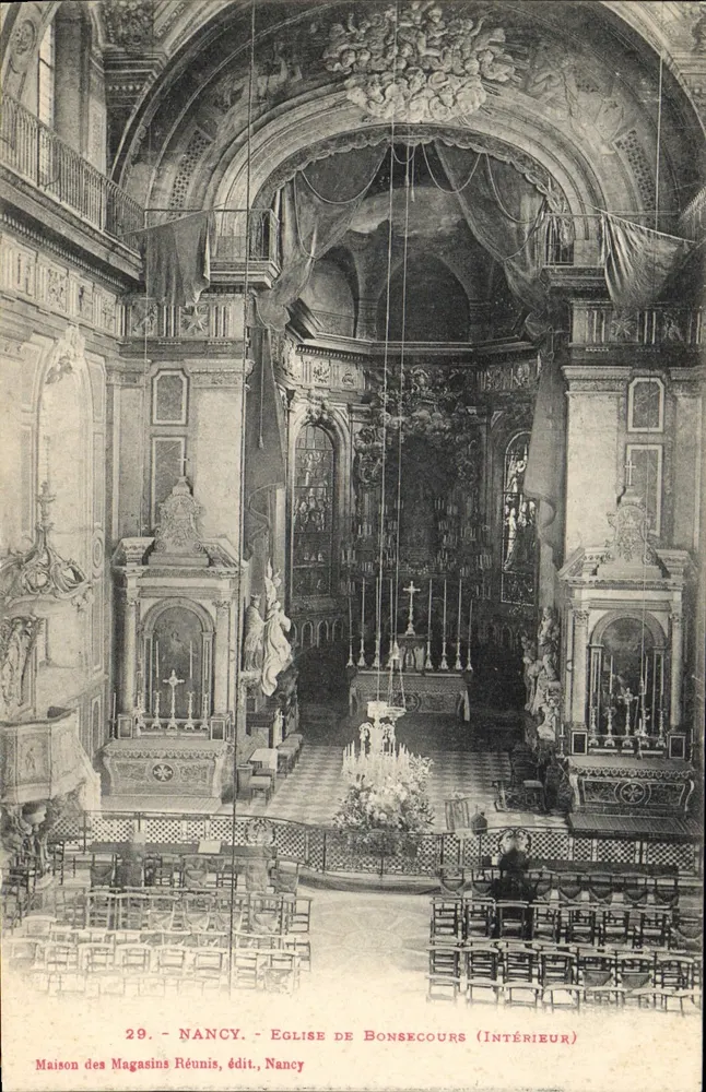 NANCY - IGREJA DE BONSECOURS (INTERIOR) — Maison des Magasins Réunis, editora Nancy, n°29 - Frente