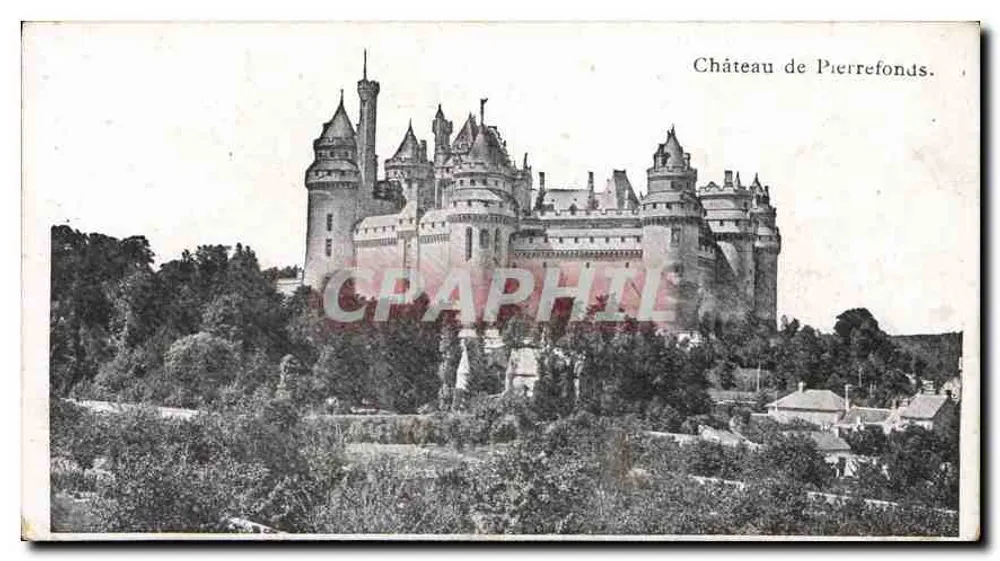 Castelo de Pierrefonds — vista panorâmica — editor não identificado - Frente