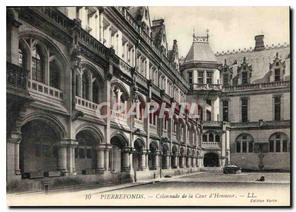 Pierrefonds — Colunata da Cour d'Honneur — Edição Varin - Frente