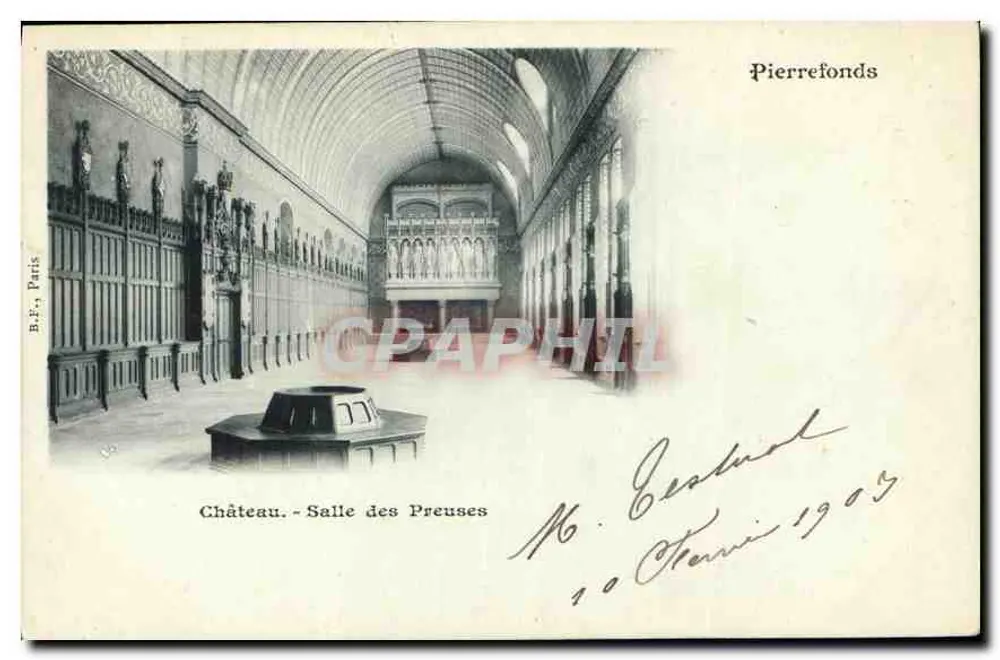 Castelo - Sala das Preuses — Pierrefonds — B.F., Paris - Frente