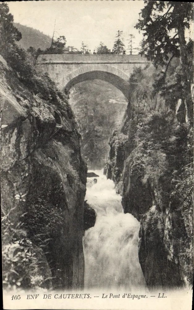 Env de Cauterets — O Ponte da Espanha — LL. — N° 105 - Frente