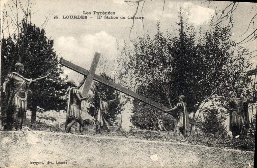 Lourdes — Zweite Station des Calvariums — Die Pyrenäen - Vorderseite