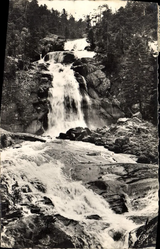 Cachoeira do Pont d'Espagne — Cauterets — Réal-Photo n°206 - Frente