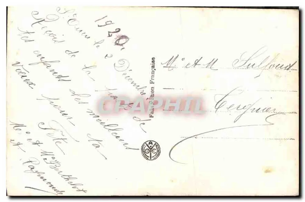 Liebespaar — Blumendekor — Verlag Van Noyer n°3066 - Rückseite