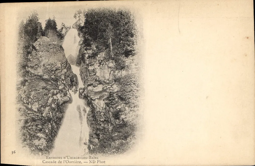 Arredores de Uriage-les-Bains — Cachoeira da Oursière — ND Phot - Frente