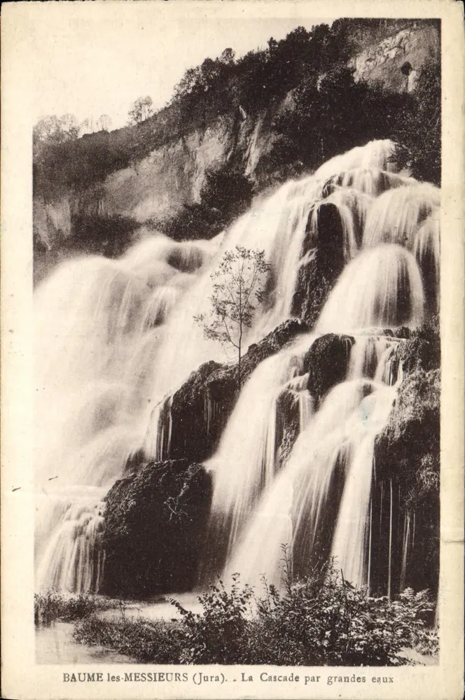 Baume-les-Messieurs (Jura) — Die Cascade in voller Stärke — Édit. und Cliché Barrer - Vorderseite