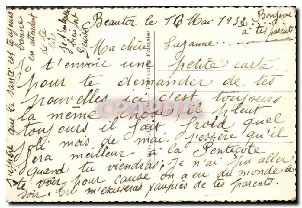Jovem mulher sorridente — retrato — Léo Paris n°5276 - Verso