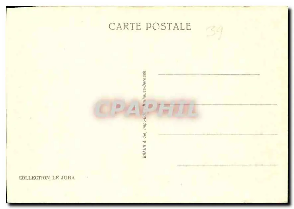 O Alto Jura — Lago de Illay — editor Braun & Cie, Dornach - Verso
