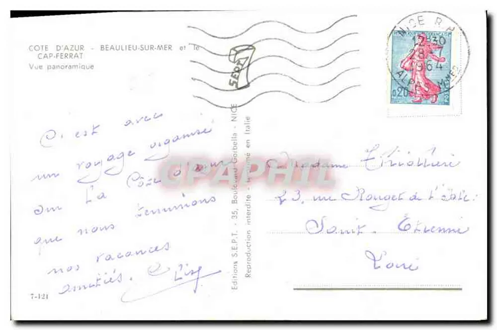 Cap-Ferrat — Panoramablick — Editions S.E.P.T. - Rückseite