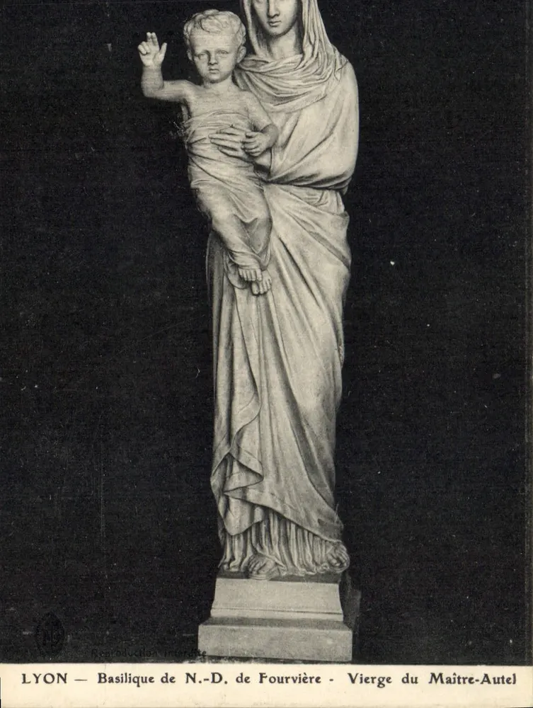LYON — Basilika Notre-Dame de Fourvière — Jungfrau des Meisteraltars - Vorderseite