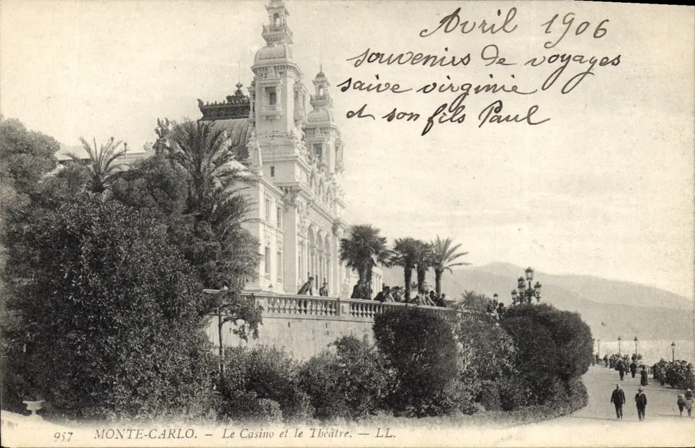 Monte-Carlo — Das Casino und das Theater — LL. n° 957 - Vorderseite