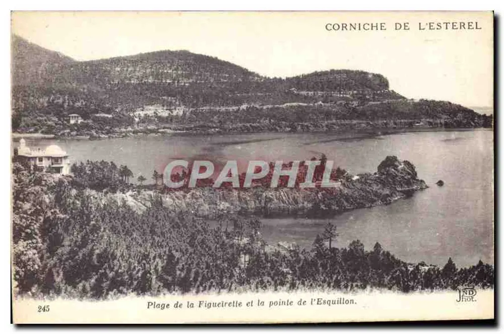 Strand von Figueurette und der Punkt de l'Esquillon — Corniche de l'Esterel — JND Phot. - Vorderseite