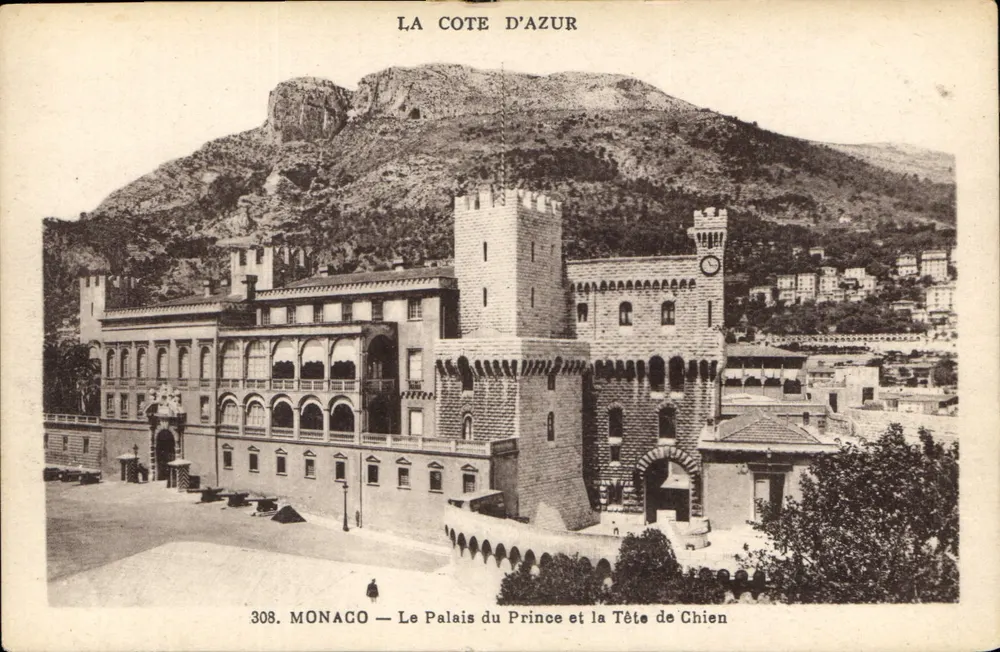 Monaco — Schloss des Prinzen und Hundekopf — Verlag Marceau, Nizza - Vorderseite