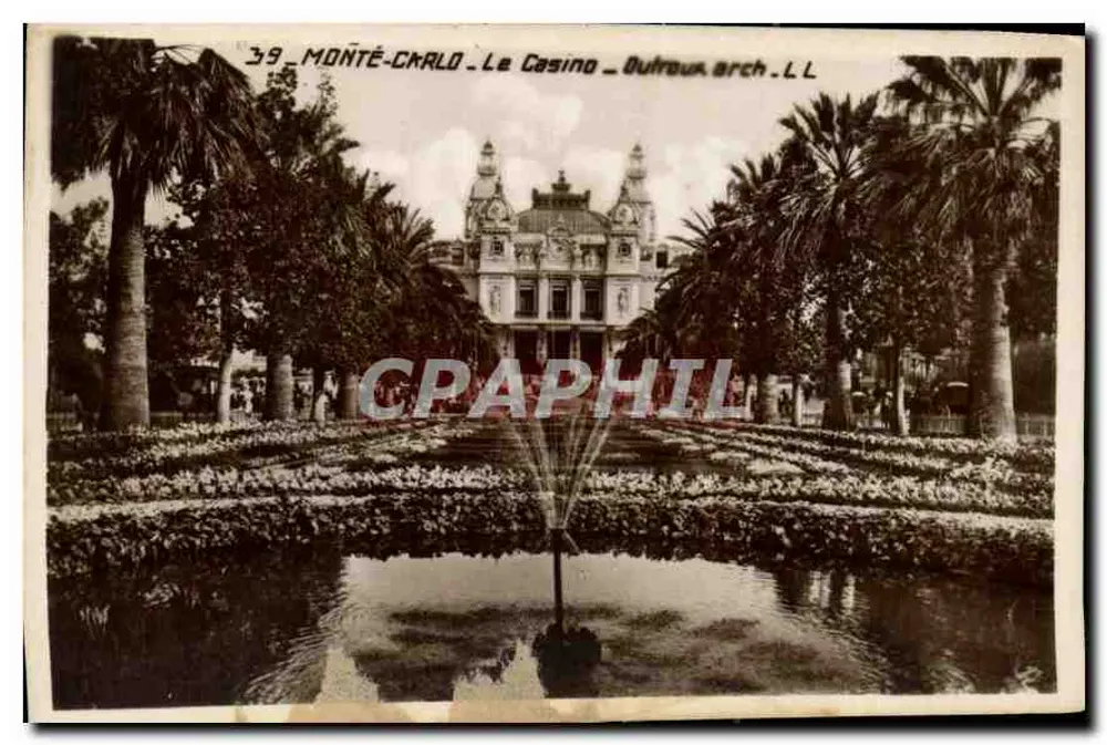Monte-Carlo - O Casino - Outrava arq. L.L. - Frente