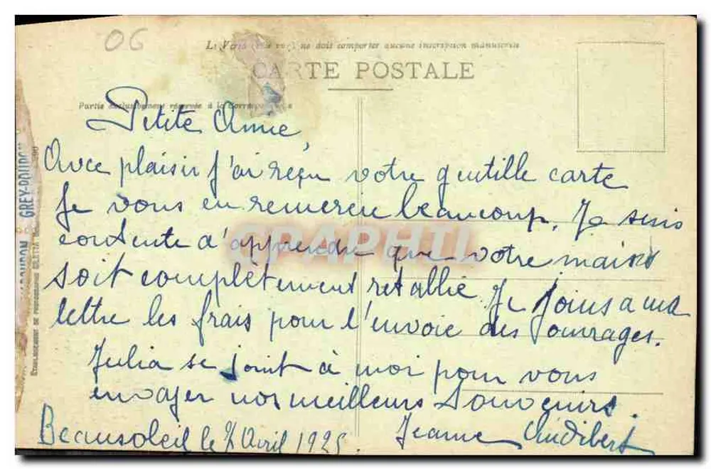 Monte-Carlo — Allgemeiner Blick und Eingang zum Hafen — Gilletta-Ausgabe, Nr. 760 - Rückseite
