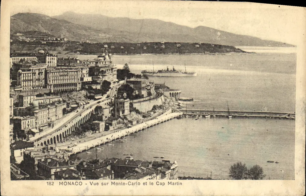 Monaco - Ansicht von Monte Carlo und Cap Martin — n° 182 - Vorderseite