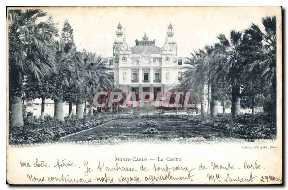 Monte-Carlo — O Casino — Gilletta, editor-fotógrafo, Nice - Frente