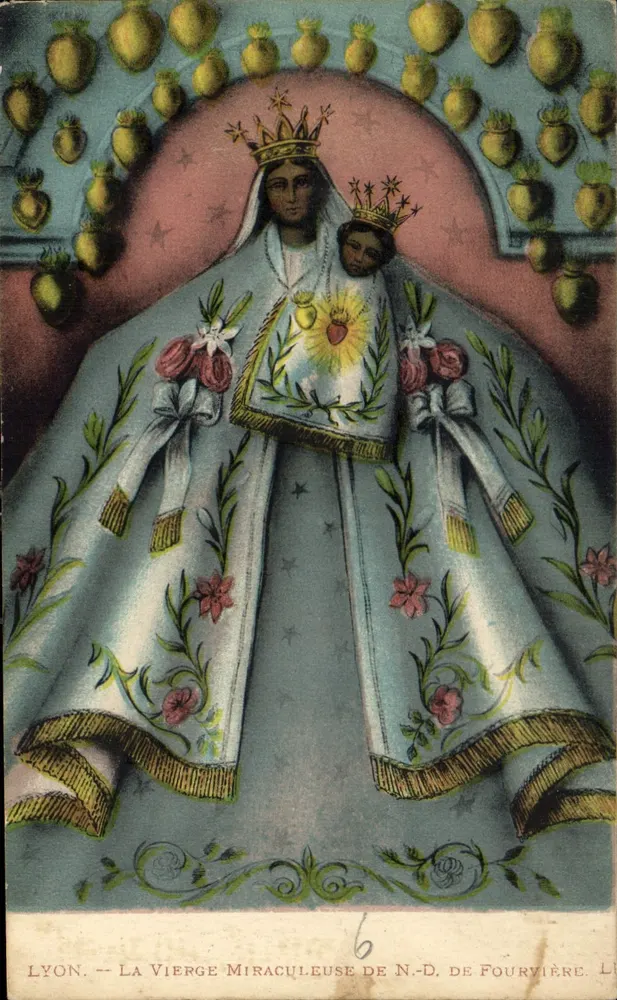 LYON — A Virgem Milagrosa de N.-D. de Fourvière — Editor Lévy FilS & Cie, Paris, n°6 - Frente