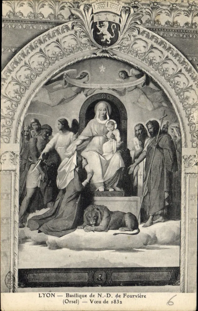 LYON — Basílica de N.-S. de Fourvière — Voto de 1832 - Frente
