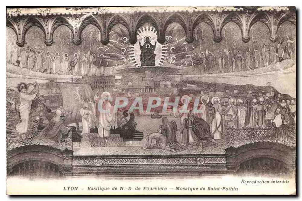 LYON — Basilika N.-D. de Fourvière — Mosaik von Saint-Pothin - Vorderseite