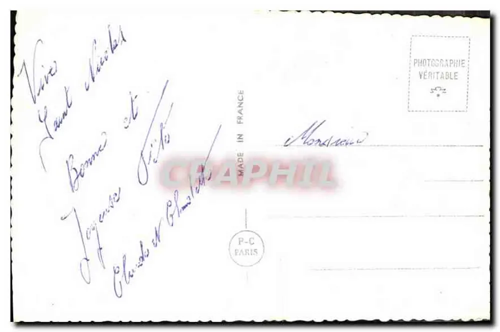 Jovem com rosas — São Nicolau — editor PC NICOLAS n°6601 - Verso