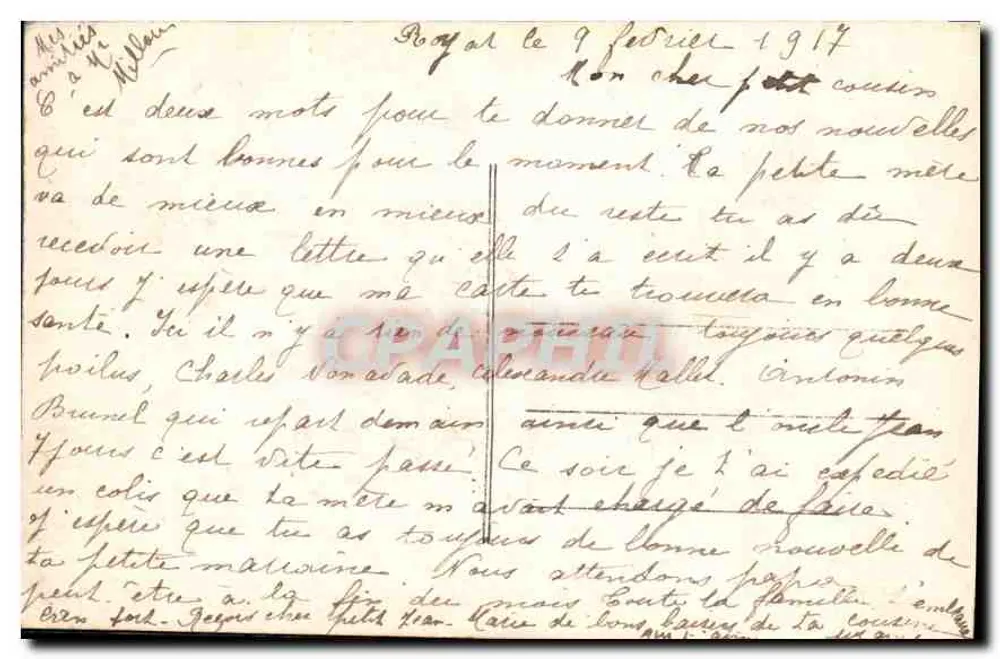 Jovem mulher vestindo um vestido colorido — retrato — La Favorite 1278 - Verso