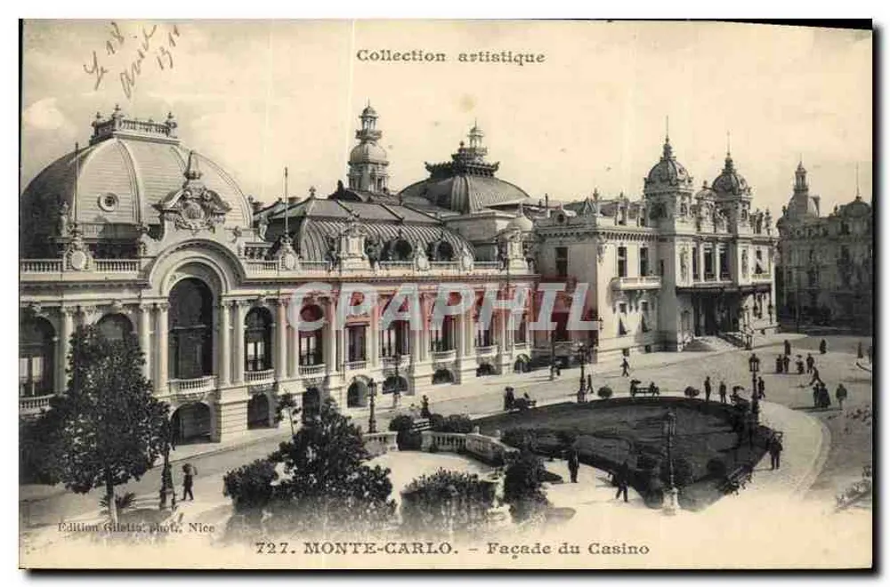 Monte-Carlo — Facha da Casa de Cassino — Edição Gilletta, fot. Nice, n° 727 - Frente