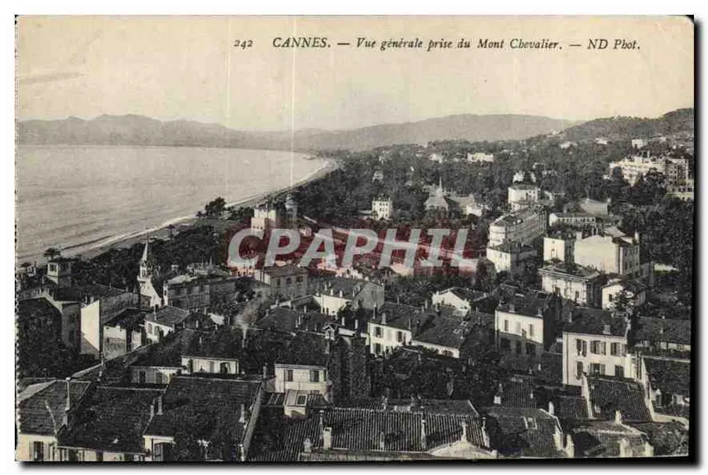 CANNES — Allgemeiner Blick vom Mont Chevalier — ND Pbot. - Vorderseite